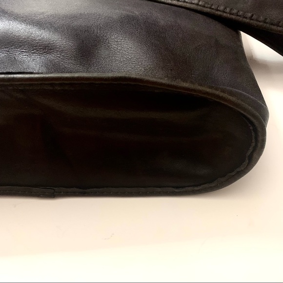 DISTRESSED LEATHER Handmade Crossbody Bag, Charcoal - Picture 6 of 8